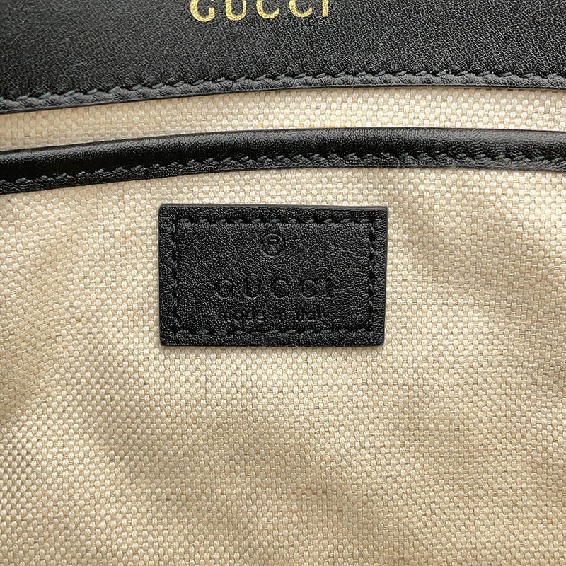 グッチ ハンドバッグ ホースビット 1955 ソフト スモール トップハンドルバッグ GGスプリーム 815206 GUCCI 2way 黒
