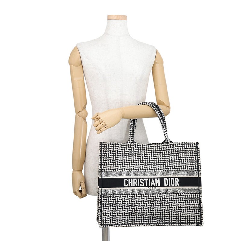 クリスチャン・ディオール トートバッグ 千鳥格子 ブックトート ラージ キャンバス M1286ZRPI Christian Dior