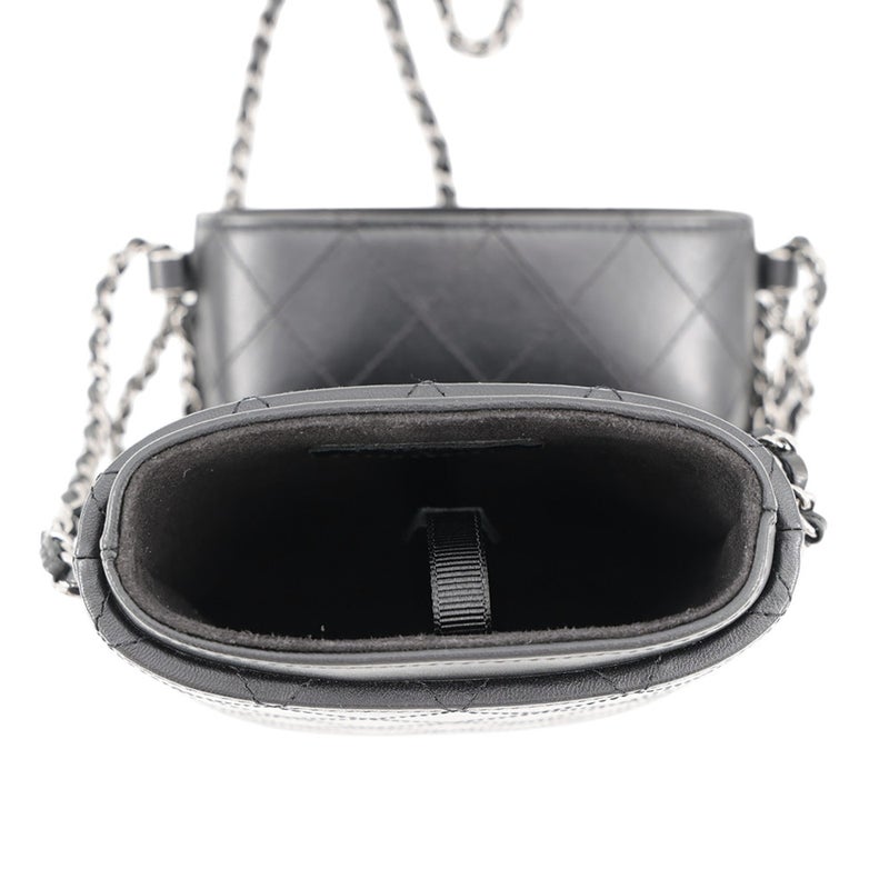 シャネル チェーンショルダーバッグ フォンホルダー マトラッセ ココマーク カーフスキン A94471  CHANEL バッグ 黒