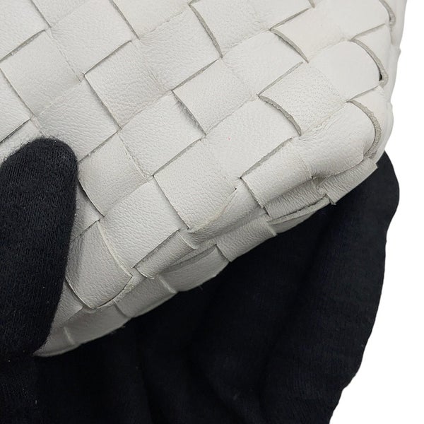 ボッテガヴェネタ ショルダーバッグ イントレチャート ザ・バルブ サッチェルバッグ ミニ レザー BOTTEGA VENETA 白
