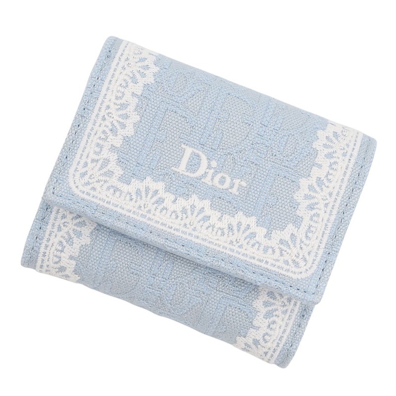 クリスチャン・ディオール 三つ折り財布 オブリーク エンブロイダリー レース  S2416PUKL_M259 Christian Dior 日本限定