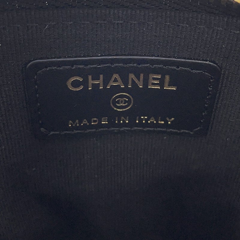 シャネル コインケース マトラッセ フラグメント キャビアスキン AP5012 CHANEL 財布 黒