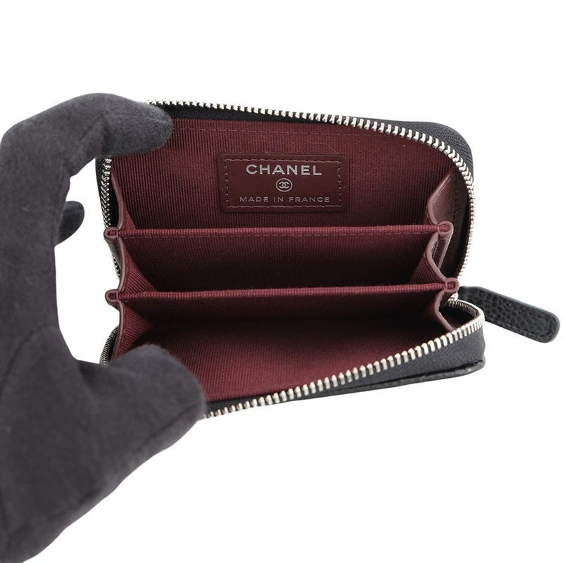シャネル コインケース マトラッセ ココマーク キャビアスキン AP0216 CHANEL 財布 黒