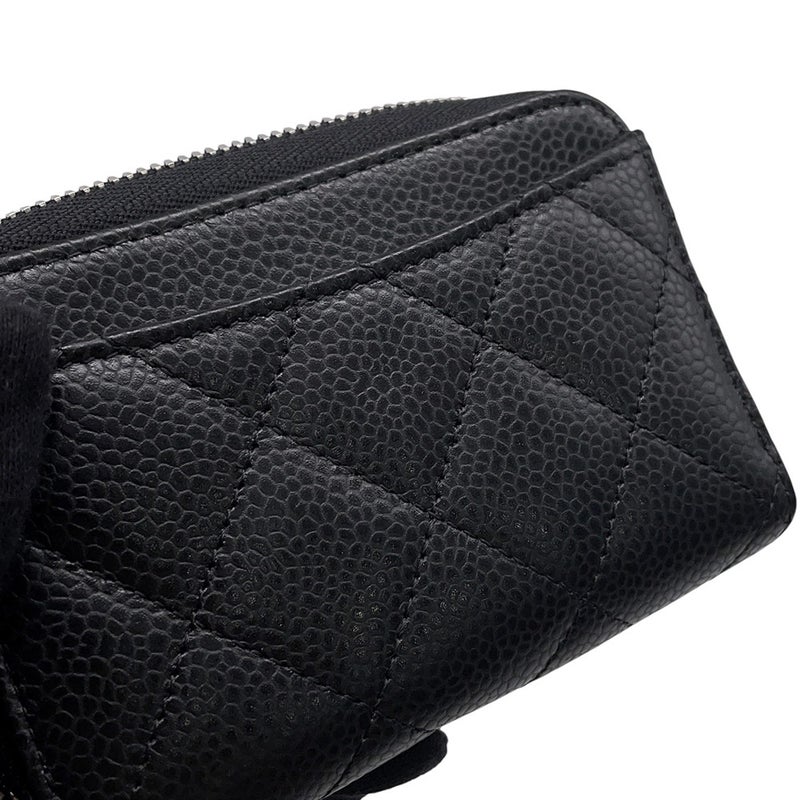 シャネル コインケース マトラッセ ココマーク キャビアスキン AP0216 CHANEL 財布 黒