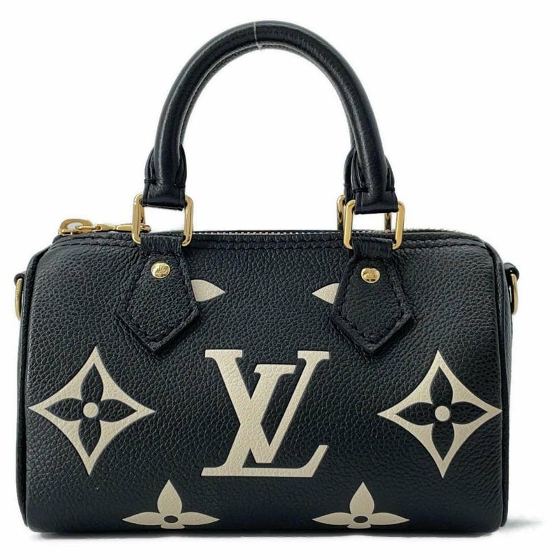 ルイヴィトン ハンドバッグ モノグラム・アンプラント ナノ・スピーディ M81456 2wayショルダーバッグ 黒