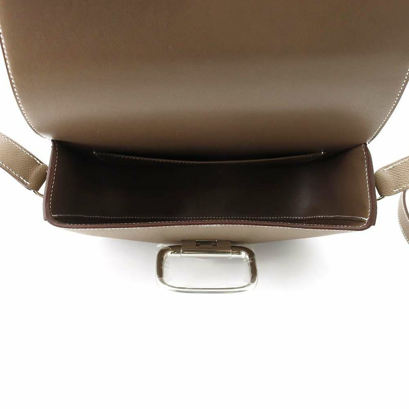 エルメス デッラ・カヴァッレリア エラン エトゥープ/シルバー金具 ヴォーエプソン B刻印