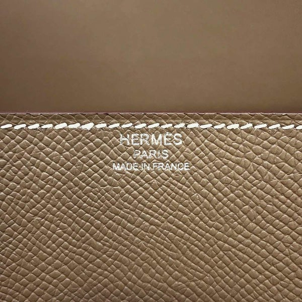 エルメス デッラ・カヴァッレリア エラン エトゥープ/シルバー金具 ヴォーエプソン B刻印