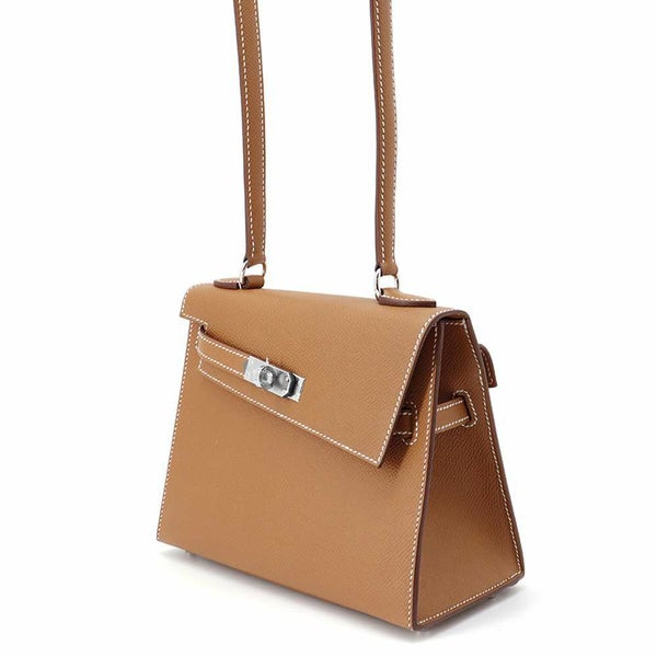 エルメス ショルダー バッグ ケリー20 無秩序 外縫い ゴールド/シルバー金具 エプソン W刻印