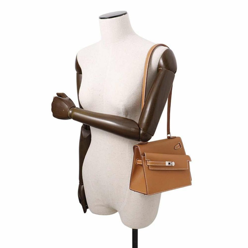 エルメス ショルダー バッグ ケリー20 無秩序 外縫い ゴールド/シルバー金具 エプソン W刻印