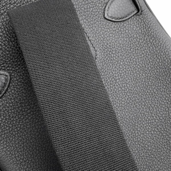 エルメス ボディバッグ ケリー アッカドPM ブラック/シルバー金具 トゴ W刻印 メンズ 黒