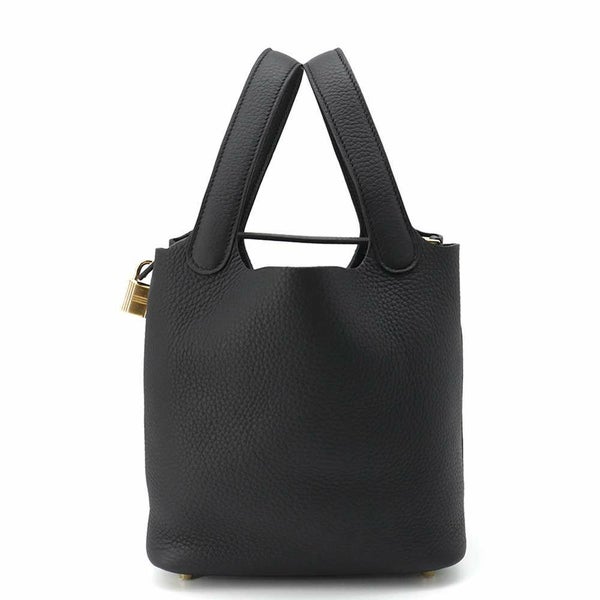 エルメス ハンドバッグ ピコタンロックPM ブラック/ゴールド金具 トリヨンクレマンス K刻印 黒