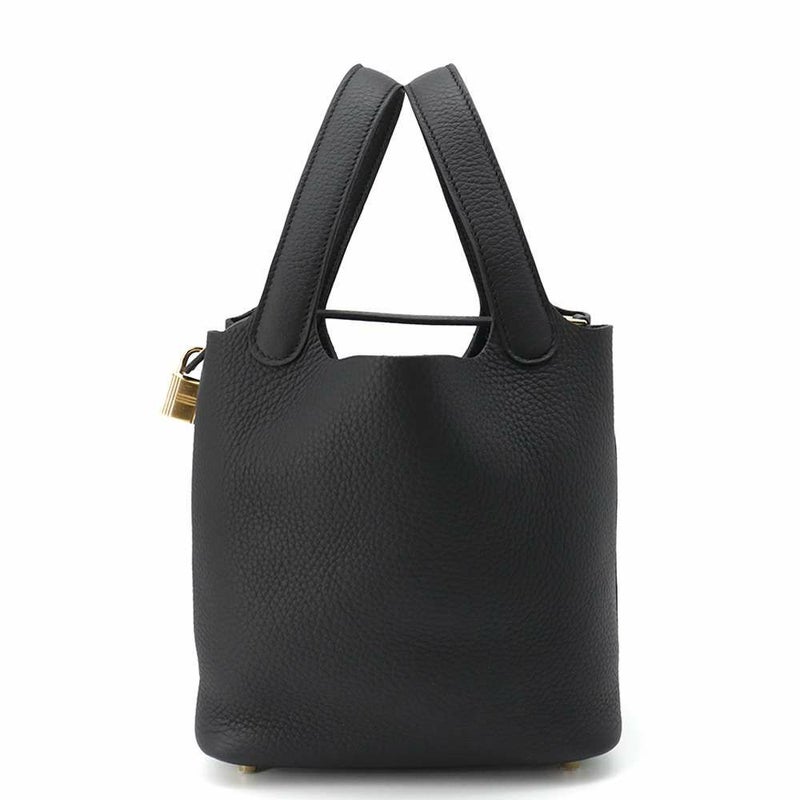 エルメス ハンドバッグ ピコタンロックPM ブラック/ゴールド金具 トリヨンクレマンス K刻印 黒