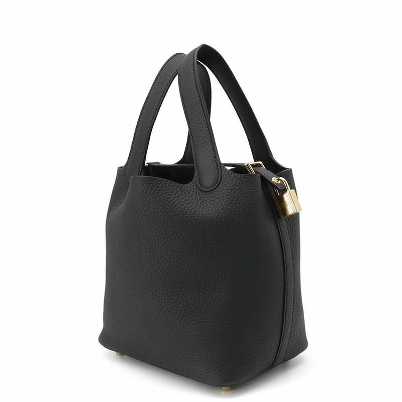 エルメス ハンドバッグ ピコタンロックPM ブラック/ゴールド金具 トリヨンクレマンス K刻印 黒