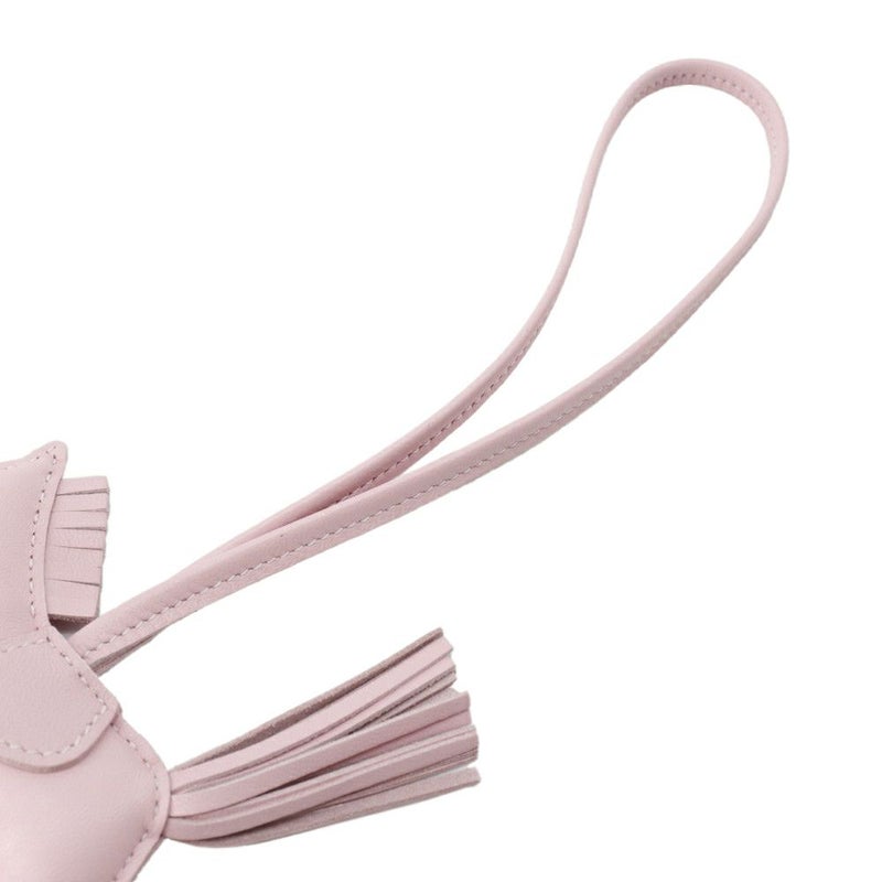 エルメス バッグチャーム ロデオPM ローズサクラ ラムスキン W刻印