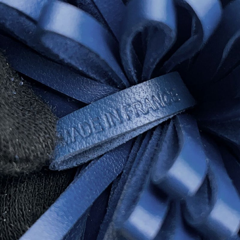 エルメス キーホルダー カルメン ウノドス ブルードマルト/ローズダーリン/シルバー金具 ラムスキン