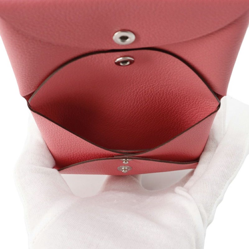 エルメス コインケース カルヴィ デュオ ローズアザレ/シルバー金具 エバーカラー W刻印 財布