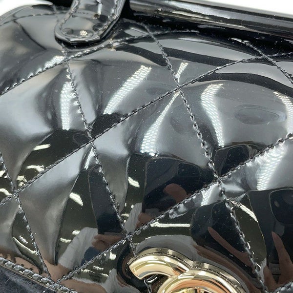 シャネル チェーンショルダーバッグ ココマーク マトラッセ パテント AS4511 CHANEL 黒