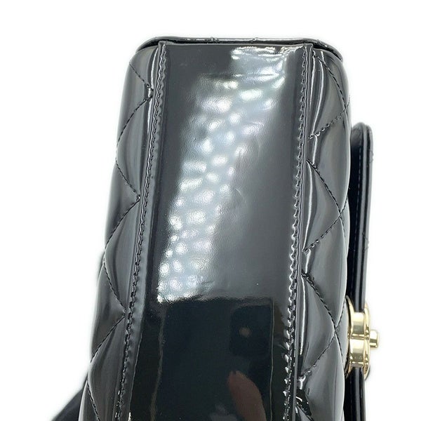 シャネル チェーンショルダーバッグ ココマーク マトラッセ パテント AS4511 CHANEL 黒