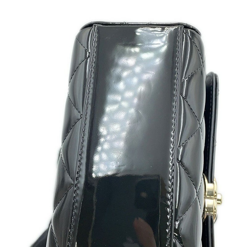 シャネル チェーンショルダーバッグ ココマーク マトラッセ パテント AS4511 CHANEL 黒