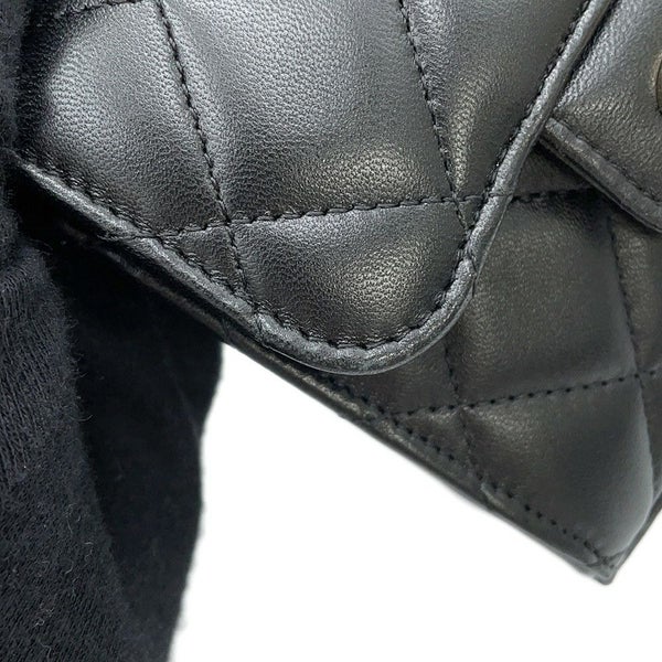 シャネル チェーンショルダーバッグ マトラッセ ココマーク チェーンクラッチ ラムスキン AP2682 CHANEL 黒