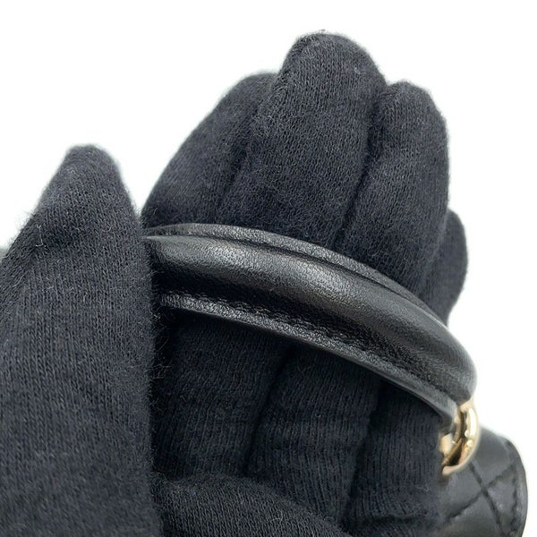 シャネル チェーンショルダーバッグ マトラッセ ココマーク チェーンクラッチ ラムスキン AP2682 CHANEL 黒
