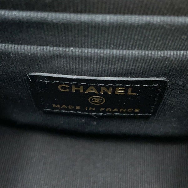 シャネル チェーンショルダーバッグ マトラッセ ココマーク チェーンクラッチ ラムスキン AP2682 CHANEL 黒