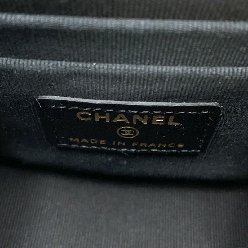 シャネル チェーンショルダーバッグ マトラッセ ココマーク チェーンクラッチ ラムスキン AP2682 CHANEL 黒
