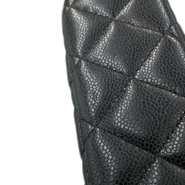 シャネル チェーンショルダーバッグ マトラッセ ココマーク キャビアスキン AP4016 CHANEL 黒
