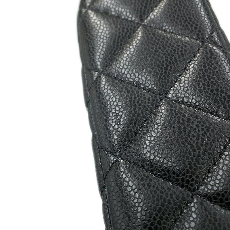 シャネル チェーンショルダーバッグ マトラッセ ココマーク キャビアスキン AP4016 CHANEL 黒