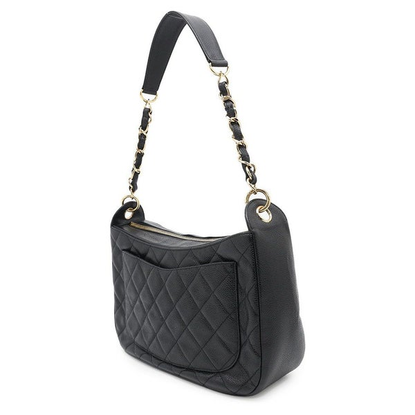 シャネル チェーンショルダーバッグ マトラッセ ココマーク キャビアスキン A20993 CHANEL ワンショルダー 黒