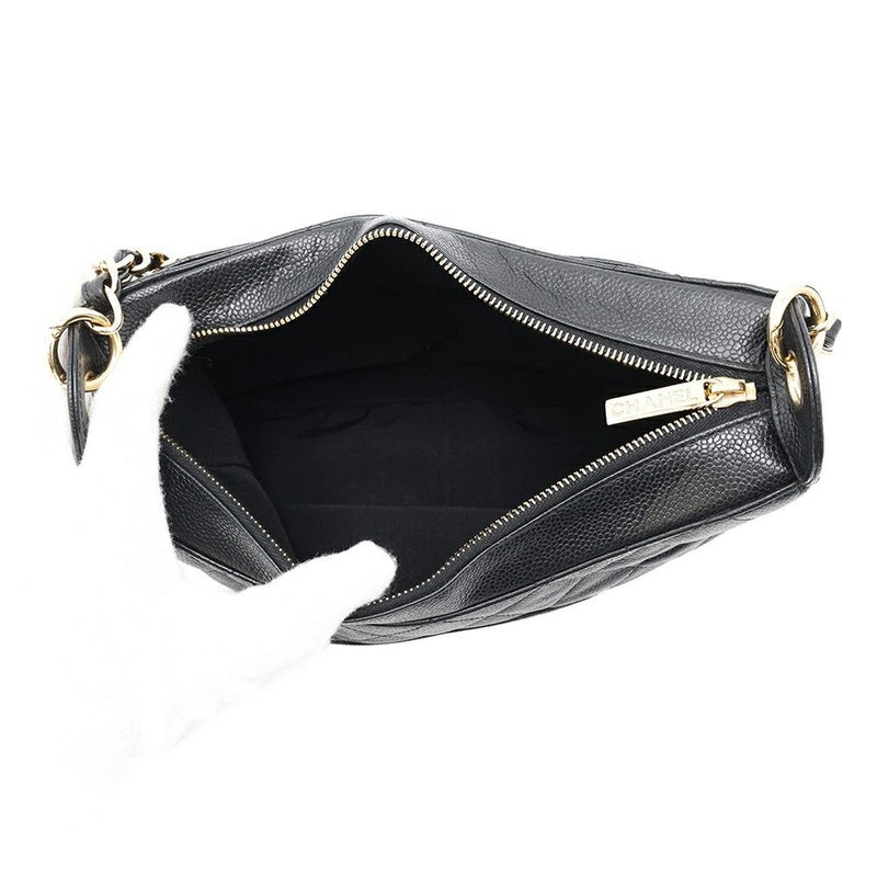 シャネル チェーンショルダーバッグ マトラッセ ココマーク キャビアスキン A20993 CHANEL ワンショルダー 黒