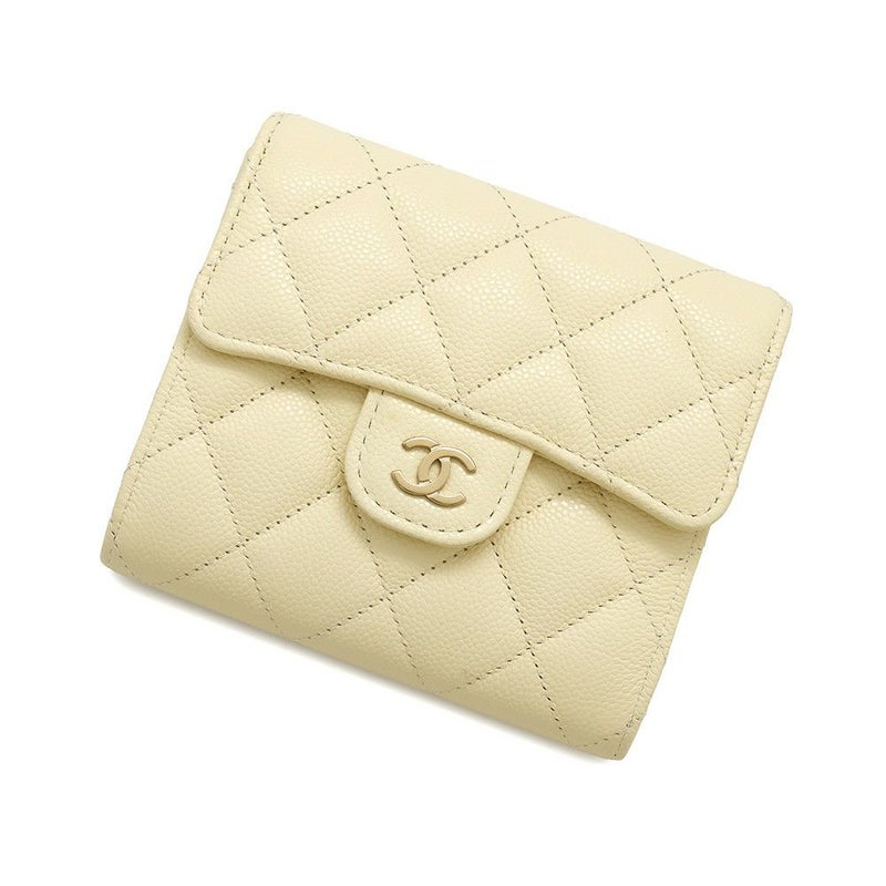 シャネル つ折り財布 クラシック スモール フラップ ウォレット キャビアスキン AP0231 CHANEL 財布