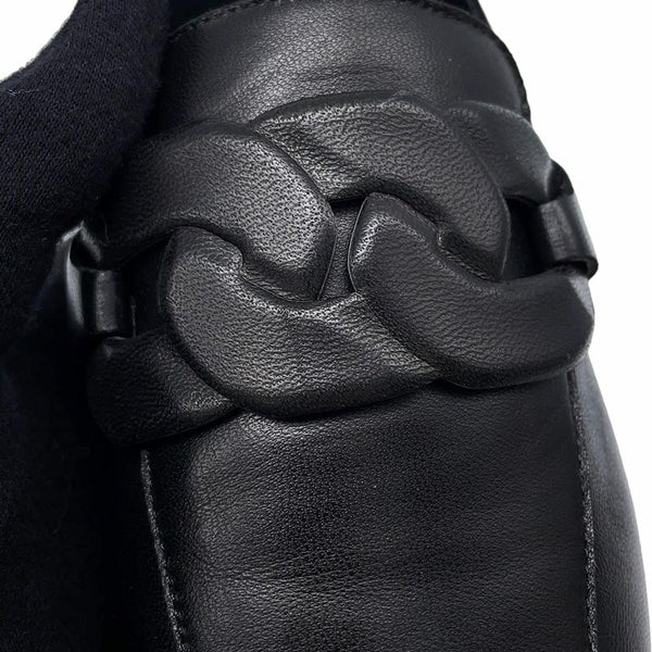 エルメス モカシン オネスト レザー レディースサイズ35 HERMES 靴 黒