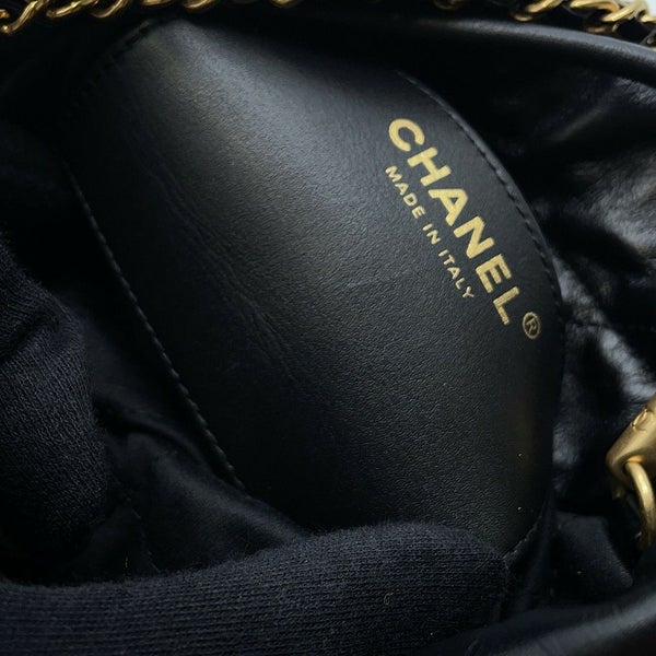 シャネル ハンドバッグ CHANEL 22 ミニ ココマーク シャイニーカーフレザー AS3980 CHANEL 2wayショルダーバッグ 黒