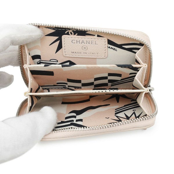 シャネル コインケース ラッキーフラワー ラウンドジップ レザー A81648 CHANEL 財布