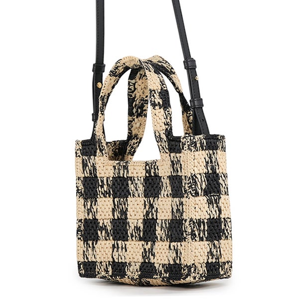ロエベ ハンドバッグ フォント トート ミニ ラフィア ALF1V46X10 LOEWE ２wayショルダー 黒