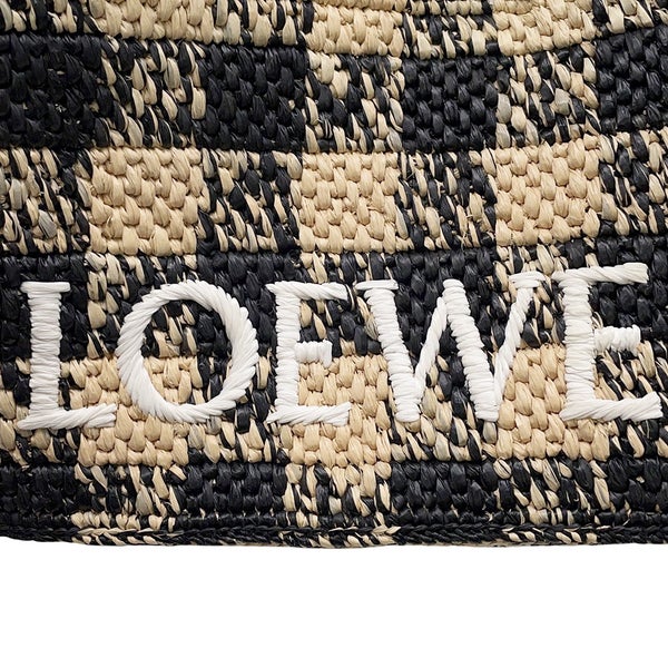 ロエベ ハンドバッグ フォント トート ミニ ラフィア ALF1V46X10 LOEWE ２wayショルダー 黒
