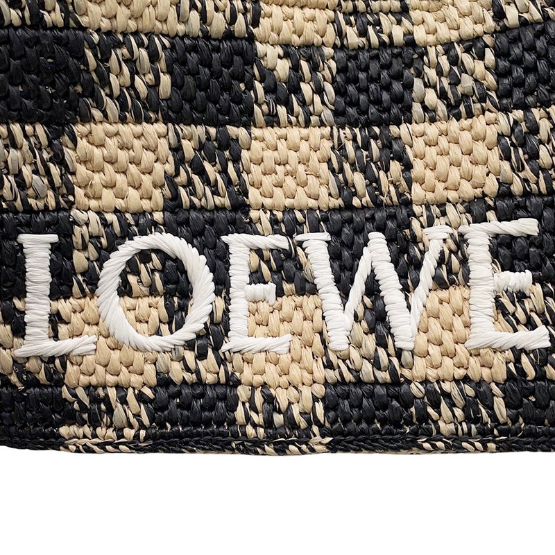 ロエベ ハンドバッグ フォント トート ミニ ラフィア ALF1V46X10 LOEWE ２wayショルダー 黒