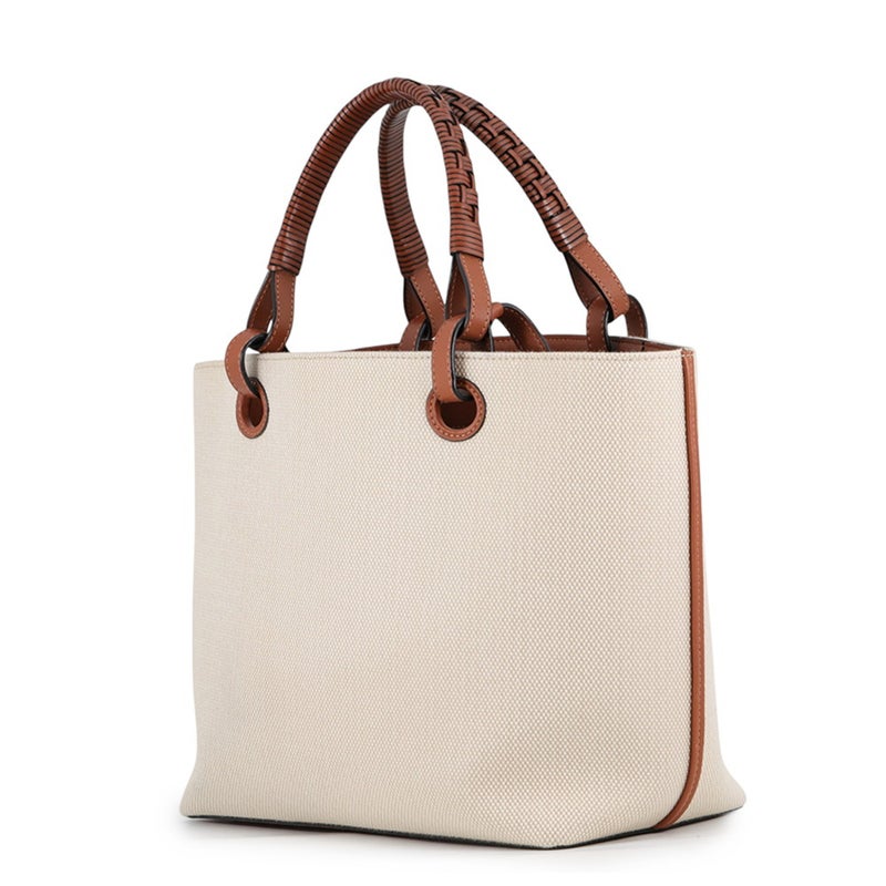 ロエベ トートバッグ アナグラム スモール キャンバス/レザー  A717S72X06 LOEWE 2wayショルダーバッグ