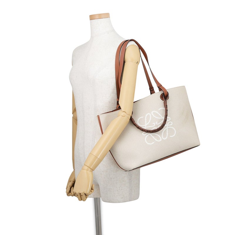 ロエベ トートバッグ アナグラム スモール キャンバス/レザー  A717S72X06 LOEWE 2wayショルダーバッグ