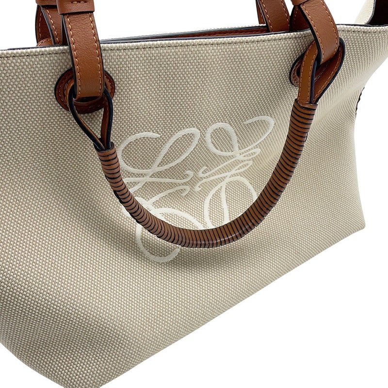ロエベ トートバッグ アナグラム スモール キャンバス/レザー  A717S72X06 LOEWE 2wayショルダーバッグ