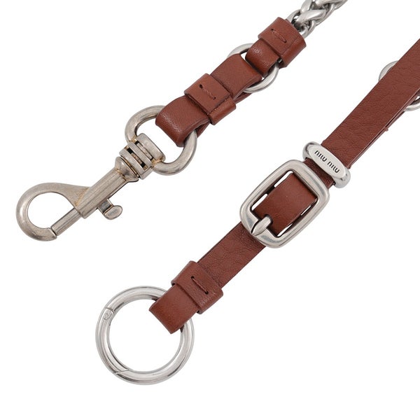 ミュウミュウ キーリングトリック レザー メタル 5TL632 Miu Miu チャーム