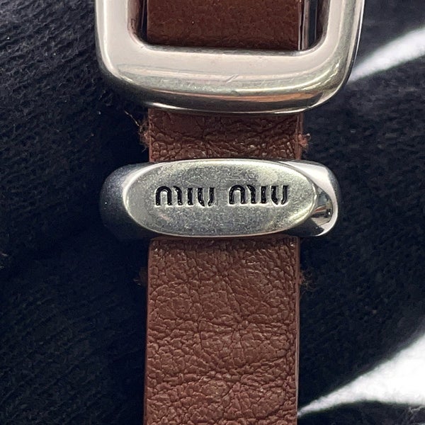 ミュウミュウ キーリングトリック レザー メタル 5TL632 Miu Miu チャーム