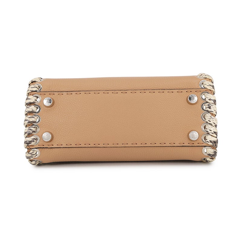 フェンディ ハンドバッグ ミニ ピーカブー セレリア レザー/パイソン 8BN244 FENDI 2way