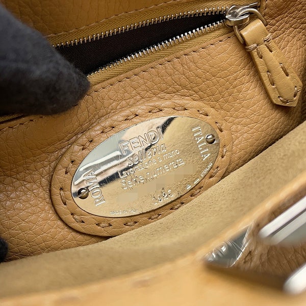 フェンディ ハンドバッグ ミニ ピーカブー セレリア レザー/パイソン 8BN244 FENDI 2way