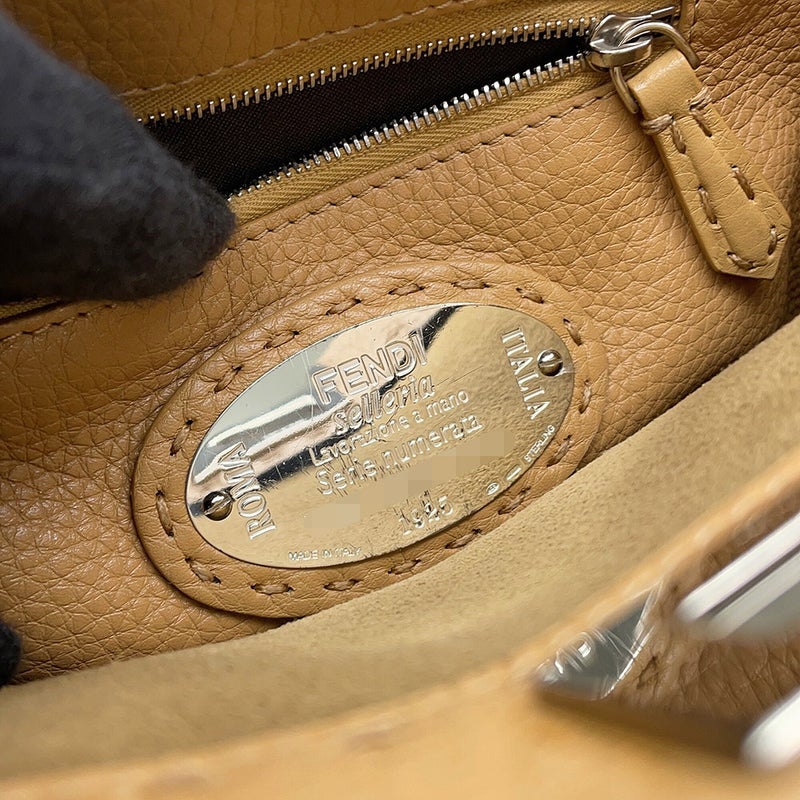 フェンディ ハンドバッグ ミニ ピーカブー セレリア レザー/パイソン 8BN244 FENDI 2way