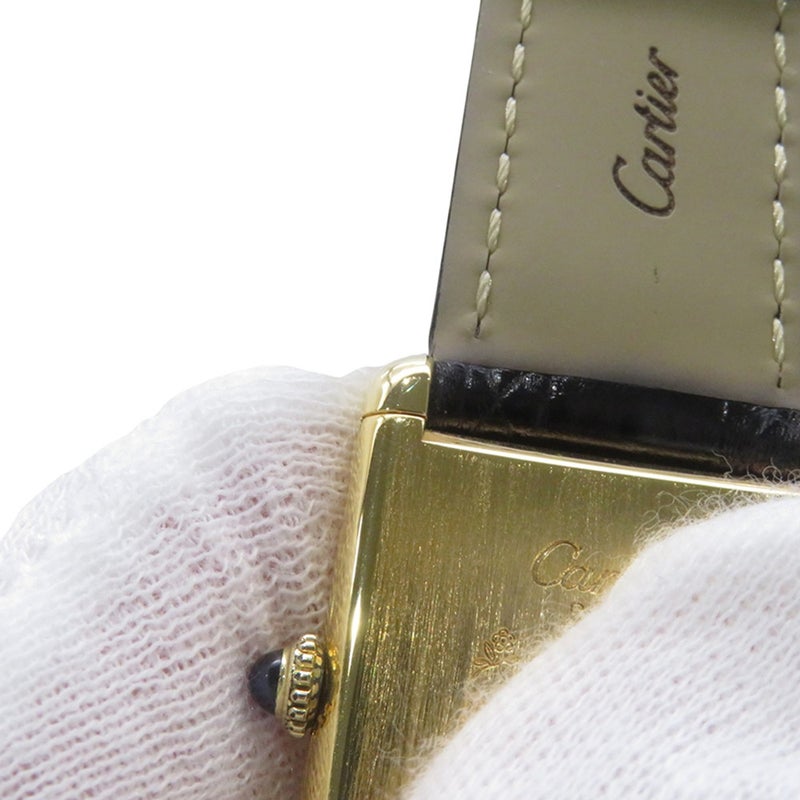 カルティエ マスト タンク LM Cartier 腕時計 黒文字盤 ヴィンテージ