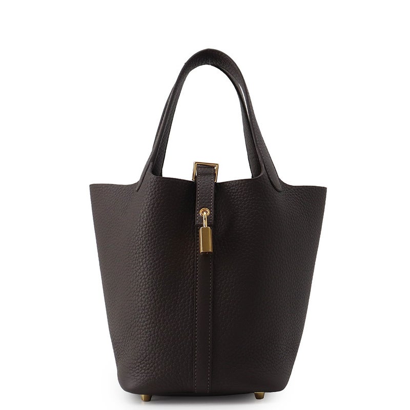 エルメス ハンドバッグ ピコタンロックPM べブラン/ゴールド金具 トリヨンクレマンス G刻印 HERMES
