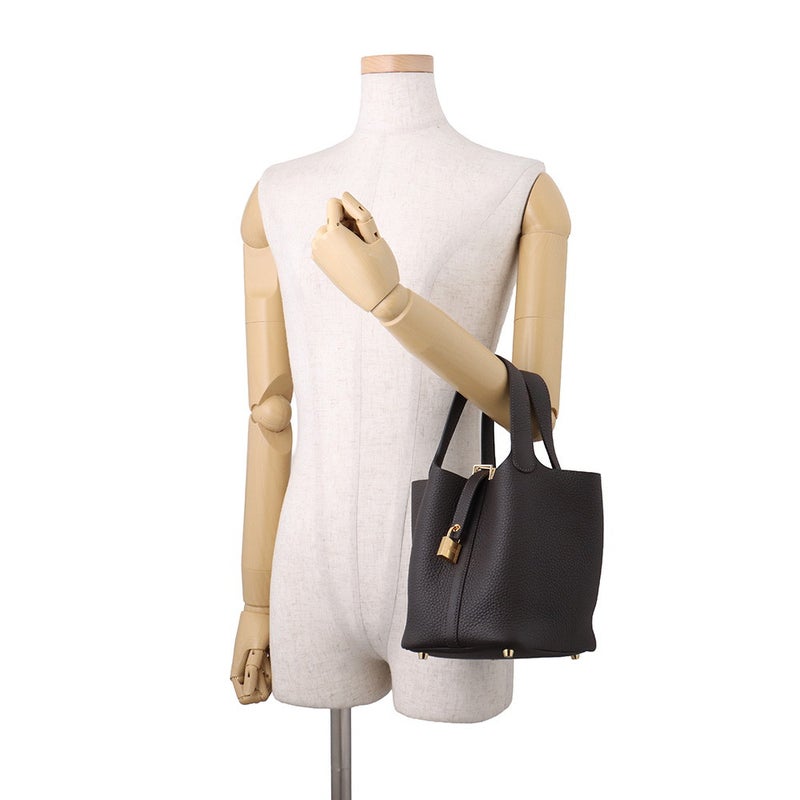 エルメス ハンドバッグ ピコタンロックPM べブラン/ゴールド金具 トリヨンクレマンス G刻印 HERMES