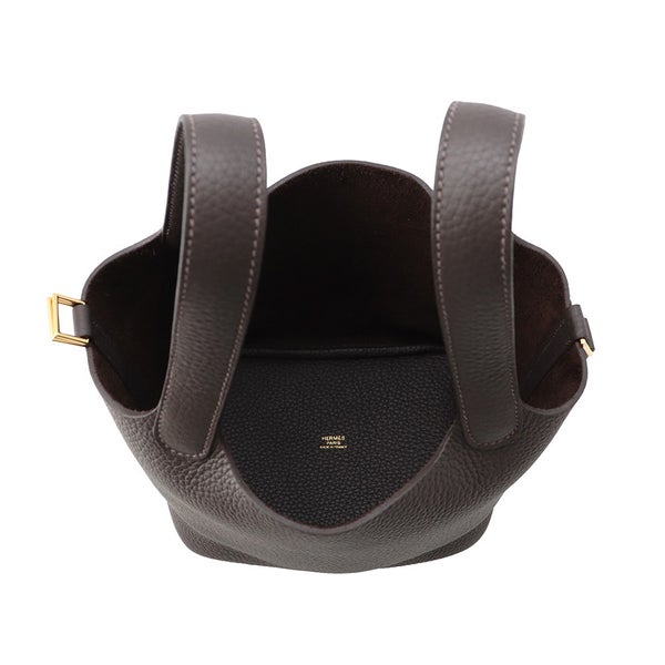 エルメス ハンドバッグ ピコタンロックPM べブラン/ゴールド金具 トリヨンクレマンス G刻印 HERMES
